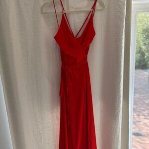 Yumi Kim Rush Hour Wrap Maxi Dress in Red